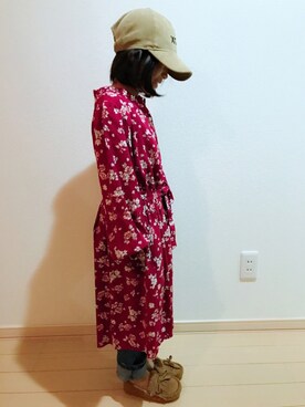 「アイテム（モカシン/デッキシューズ）」を使った、re_riさん（キッズ・120cm）の冬コーディネート
