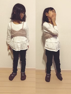 「アイテム（その他トップス）」を使った、re_riさん（キッズ・120cm）の春コーディネート