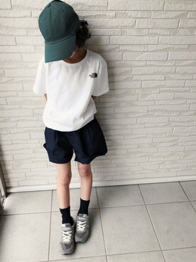 「NEW BALANCE（ニューバランス）の◆new balance KV996（スニーカー）」を使った、re_riさん（キッズ・120cm）の夏コーディネート