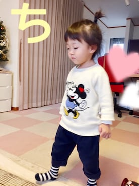 「アイテム（スウェット）」を使った、なかなおさん（キッズ・90cm）の冬コーディネート