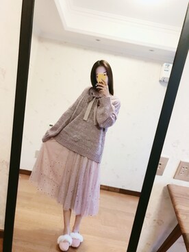 「可爱」｜syl喂呀さん（レディース・170cm）の冬コーディネート