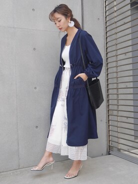 Natsumi Asariさんの「ロングドレスコート」を使ったコーディネート