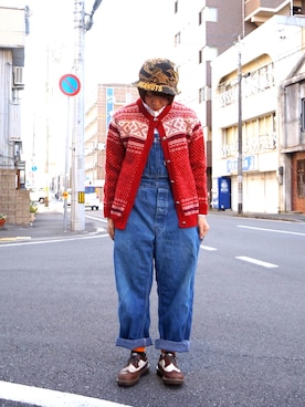 「アイテム（オールインワン・サロペット）」を使った、あすまるさん（レディース・157cm・20代）の冬コーディネート