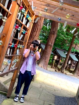 「GLOBAL WORK（グローバルワーク）のアイテム（腕時計）」を使った、ほしさん（メンズ・172cm）の夏コーディネート