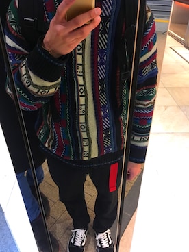 「VANS（バンズ）のVANS ヴァンズ OLD SKOOL DX オールドスクール DX V36CL+ BLACK（スニーカー、ブラック系）」を使った、GANDEN SUZUさん（メンズ・172cm）の春コーディネート