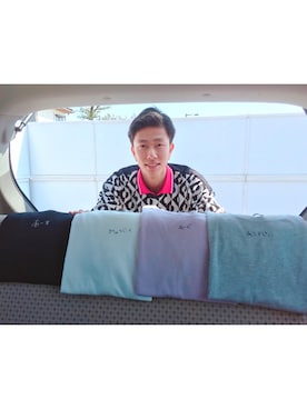 「FRED PERRY（フレッドペリー）のアイテム（トップス、レッド系）」を使った、GANDEN SUZUさん（メンズ・172cm）の春コーディネート