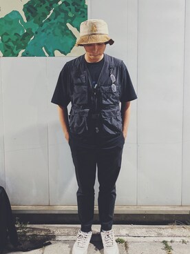 「LMCのアイテム（Tシャツ/カットソー）」を使った、kunitsaiさん（メンズ・166cm）の秋コーディネート