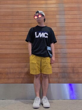 「LMCのアイテム（Tシャツ/カットソー）」を使った、kunitsaiさん（メンズ・166cm）の秋コーディネート