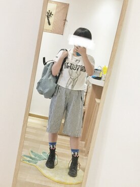 「Marc by Marc Jacobs（マークバイマークジェイコブス）のアイテム（トップス）」を使った、菠萝扎手さん（レディース・153cm）の夏コーディネート