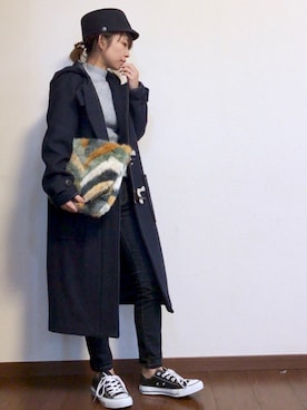 「URBAN RESEARCH Sonny Label（アーバンリサーチサニーレーベル）のアイテム（ダッフルコート）」を使った、ayuMi◡̈さん（レディース・152cm）の冬コーディネート