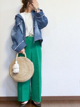 「Daniel Wellington（ダニエルウェリントン）の販売終了クラシックペティット アッシュフィールド32mm（アナログ腕時計）」を使った、ayuMi◡̈さん（レディース・152cm）の春コーディネート