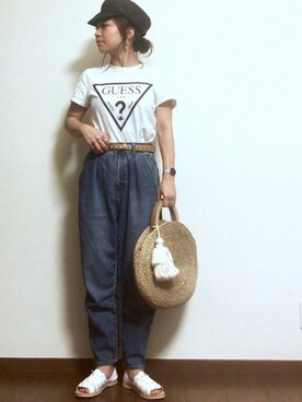 「Daniel Wellington（ダニエルウェリントン）の販売終了クラシックペティット アッシュフィールド32mm（アナログ腕時計）」を使った、ayuMi◡̈さん（レディース・152cm）の春コーディネート