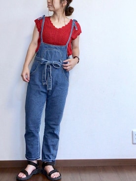 「NANO universe（ナノユニバース）のアイテム（アナログ腕時計）」を使った、ayuMi◡̈さん（レディース・152cm）の夏コーディネート
