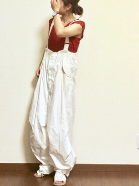 「NANO universe（ナノユニバース）のアイテム（アナログ腕時計）」を使った、ayuMi◡̈さん（レディース・152cm）の夏コーディネート