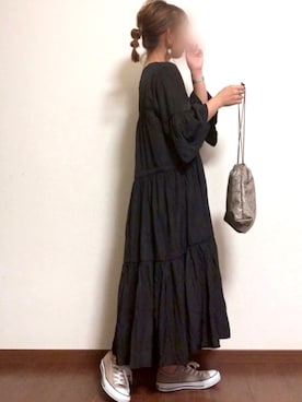 「Daniel Wellington（ダニエルウェリントン）の販売終了クラシックペティット アッシュフィールド32mm（アナログ腕時計）」を使った、ayuMi◡̈さん（レディース・152cm）の夏コーディネート