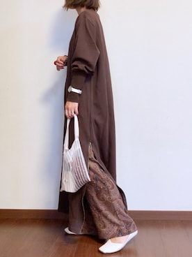 「オーガンジー」｜「アイテム（腕時計）」を使った、ayuMi◡̈さん（レディース・152cm）の秋コーディネート