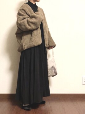 「SVEC（シュベック）のカンフーシューズ kung fu Shoes / ストラップパンプス（バレエシューズ）」を使った、ayuMi◡̈さん（レディース・152cm）の冬コーディネート