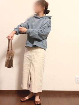 「reca（レカ）のアイテム（パーカー）」を使った、ayuMi◡̈さん（レディース・152cm）の冬コーディネート