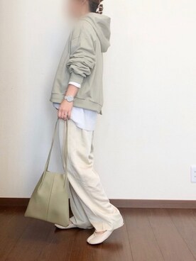 「reca（レカ）のアイテム（パーカー）」を使った、ayuMi◡̈さん（レディース・152cm）の春コーディネート