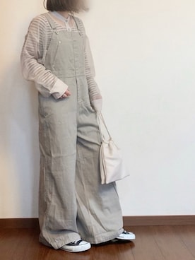 「reca（レカ）のアイテム（オールインワン・サロペット）」を使った、ayuMi◡̈さん（レディース・152cm）の春コーディネート