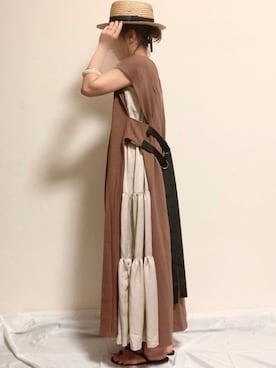 「SALON adam et rope'（サロン アダム エ ロペ）のアイテム（ハット）」を使った、ayuMi◡̈さん（レディース・152cm）の夏コーディネート
