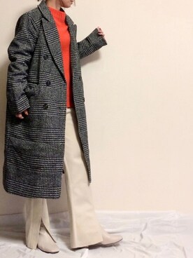 「ECRIRE（エクリール）のアイテム（その他アウター）」を使った、ayuMi◡̈さん（レディース・152cm）の冬コーディネート