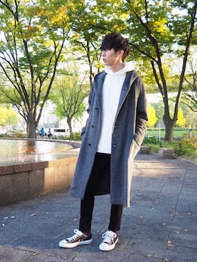 「tk.TAKEO KIKUCHI（ティーケータケオキクチ）のアイテム（その他アウター）」を使った、.kuroさん（メンズ・175cm）の秋コーディネート