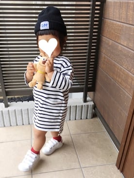 「Lee（リー）のアイテム（帽子）」を使った、oshamaさん（キッズ・80cm）の春コーディネート
