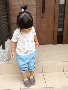 「ネコちゃん」｜oshamaさん（キッズ・80cm）の夏コーディネート
