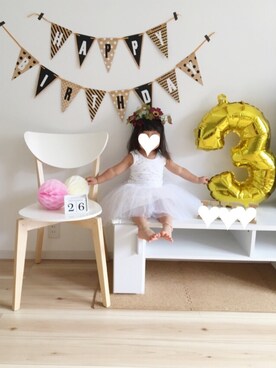 「present（プレゼント）のアイテム（その他）」を使った、oshamaさん（キッズ・80cm）の秋コーディネート