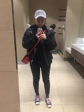 「NBA（エヌビーエー）のアイテム（ジャケット/アウター）」を使った、long7baobaoさん（レディース・163cm）の冬コーディネート