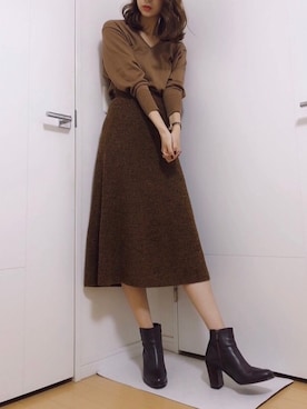 「BARCLAY（バークレー）のアイテム」を使った、たまんさん（レディース・168cm）の秋コーディネート