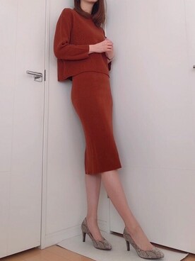 「VICKY（ビッキー）のアイテム（トップス）」を使った、たまんさん（レディース・168cm）の秋コーディネート