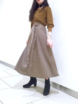 「VTOPIA（ユートピア）のアイテム」を使った、たなかさん（レディース・163cm）の秋コーディネート