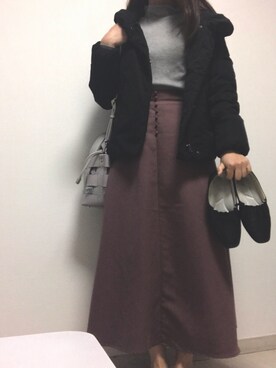 「URBAN RESEARCH Sonny Label（アーバンリサーチサニーレーベル）のアイテム（ダウンジャケット/コート）」を使った、sayaさん（レディース・164cm）の冬コーディネート