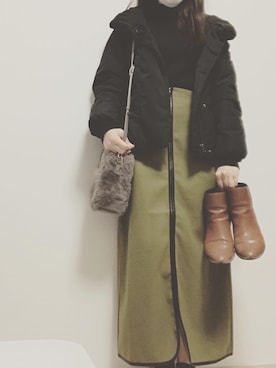 「URBAN RESEARCH Sonny Label（アーバンリサーチサニーレーベル）のアイテム（ダウンジャケット/コート）」を使った、sayaさん（レディース・164cm）の冬コーディネート