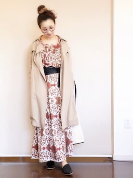 「オリエンタル」｜「アイテム（ジャケット/アウター）」を使った、陽さん（レディース・156cm）の冬コーディネート