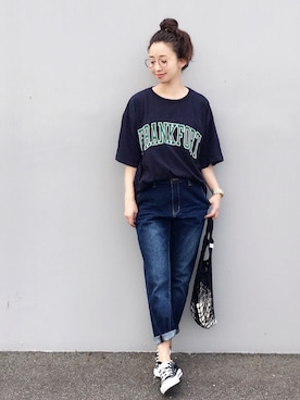 「Marc by Marc Jacobs（マークバイマークジェイコブス）のアイテム（腕時計）」を使った、陽さん（レディース・156cm）の夏コーディネート