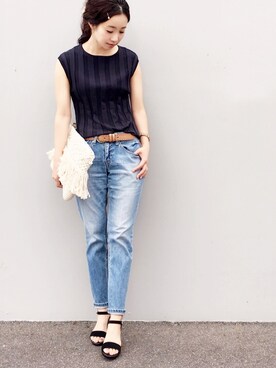 「C.C.CROSS（シーシークロス）のアイテム」を使った、陽さん（レディース・156cm）の夏コーディネート