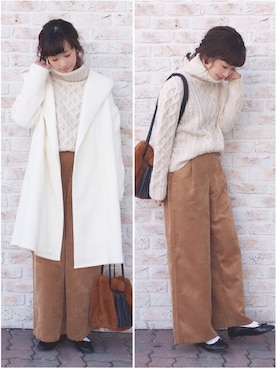 「BONbazaar（ボンバザール）のアイテム（その他アウター）」を使った、陽さん（レディース・156cm）の冬コーディネート