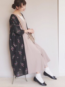 陽さんの「【WEB限定色追加♪】タックジャンパースカート」を使ったコーディネート