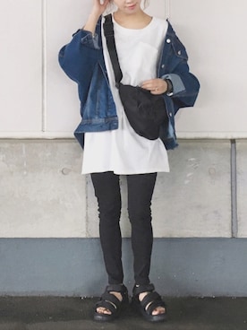 「GRL（グレイル）のアイテム（デニムジャケット）」を使った、陽さん（レディース・156cm）の春コーディネート