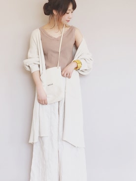 「アイテム（腕時計、イエロー系）」を使った、陽さん（レディース・156cm）の春コーディネート