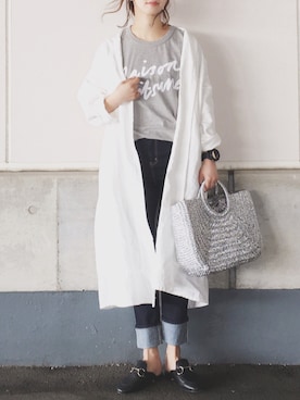 「BONbazaar（ボンバザール）のアイテム（その他アウター）」を使った、陽さん（レディース・156cm）の春コーディネート