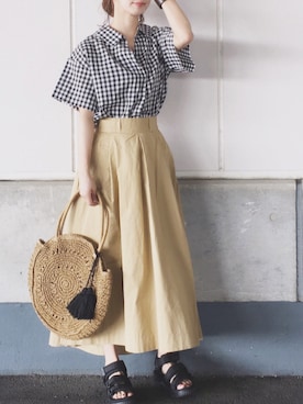 「Vestal（ベスタル）のアイテム」を使った、陽さん（レディース・156cm）の春コーディネート