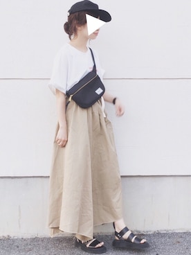 「Herschel Supply（ハーシェルサプライ）のアイテム」を使った、陽さん（レディース・156cm）の春コーディネート