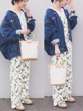 「GRL（グレイル）のアイテム（デニムジャケット）」を使った、陽さん（レディース・156cm）の春コーディネート