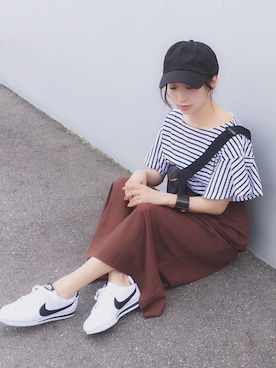 「Herschel Supply（ハーシェルサプライ）のアイテム」を使った、陽さん（レディース・156cm）の春コーディネート