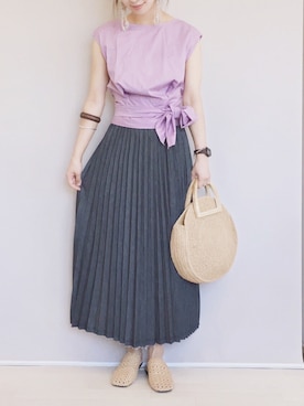 「thevirgnia」｜「アイテム（アクセサリー）」を使った、陽さん（レディース・156cm）の夏コーディネート