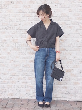 シャツ ブラウスを使った Guデニム のレディース人気ファッションコーディネート ユーザー Wearista Wear